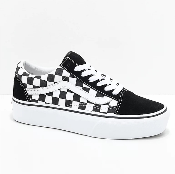 Vans | Shoes | Vans Old Skool Platform Checkerboard Sneaker | Poshmark